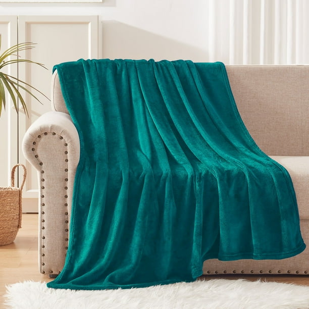 Exclusivo Mezcla Fleece Throw Blanket for Couch Sofa Bed Plush Soft Blankets and Throws Lightweight and Cozy 50 x 70 Teal Walmart Business Supplies
