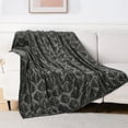thumbnail image 1 of Exclusivo Mezcla Fleece Throw Blanket for Couch, Leaves Pattern Super Soft and Cozy Blankets, Plush Fuzzy Lightweight, Dark Grey, 50"x60", 1 of 6