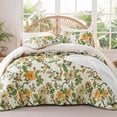thumbnail image 1 of Exclusivo Mezcla Floral King Comforter Set, 3 Pieces King Size Lightweight Bedding Comforters, Yellow Botanical Flowers Pattern, 1 of 8