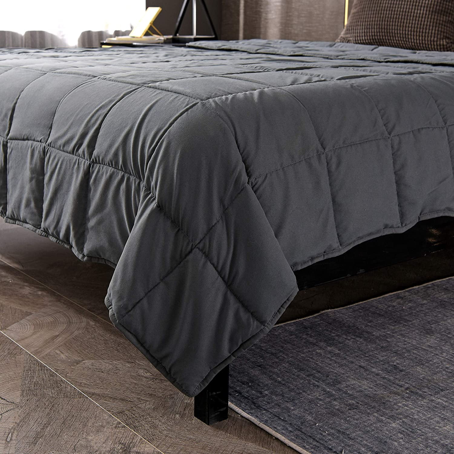 "Exclusivo Mezcla Grey 20lbs Weighted Blanket (60""x80""), 7Layer with