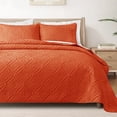 thumbnail image 1 of Exclusivo Mezcla King Quilt Bedding Set, Lightweight Soft Bedspreads Coverlets with 2 Pillow Shams, Modern Orange Oversized Quilts King Size for All Seasons, 1 of 7