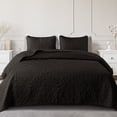 thumbnail image 1 of Exclusivo Mezcla King Quilt Bedding Set, Lightweight Vintage King Size Quilts with Pillow Shams, Soft Bedspreads Coverlets for All Seasons (104"x96", Black), 1 of 8