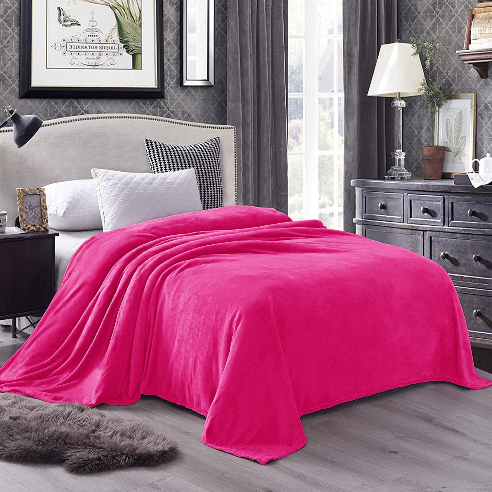 Exclusivo Mezcla King Flannel Fleece Blanket, Bedspread, Coverlet