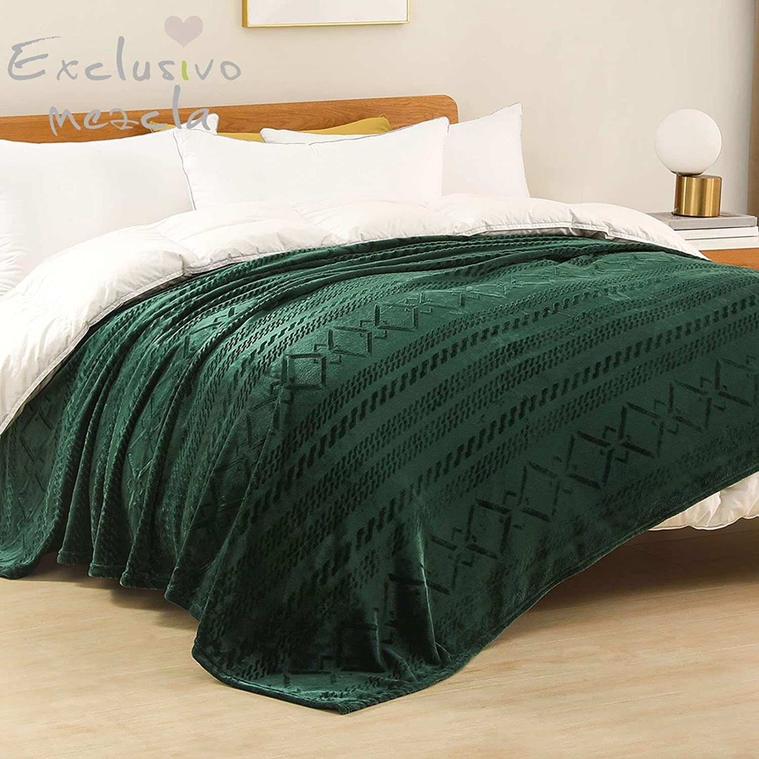 Exclusivo Mezcla King Size Soft Bed Blanket, Warm Fuzzy Luxury Bed