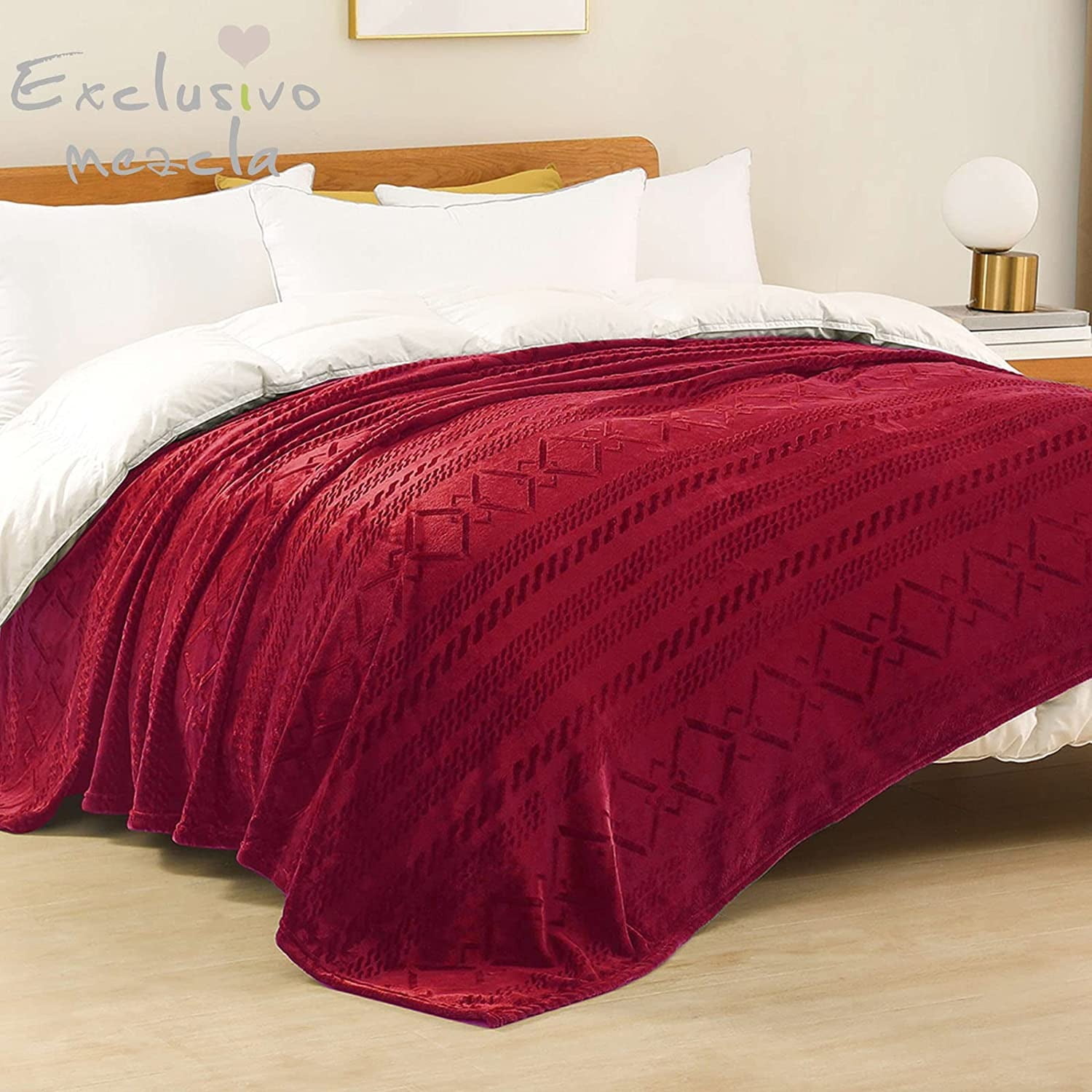 Exclusivo Mezcla King Size Soft Bed Blanket, Warm Fuzzy Luxury Bed