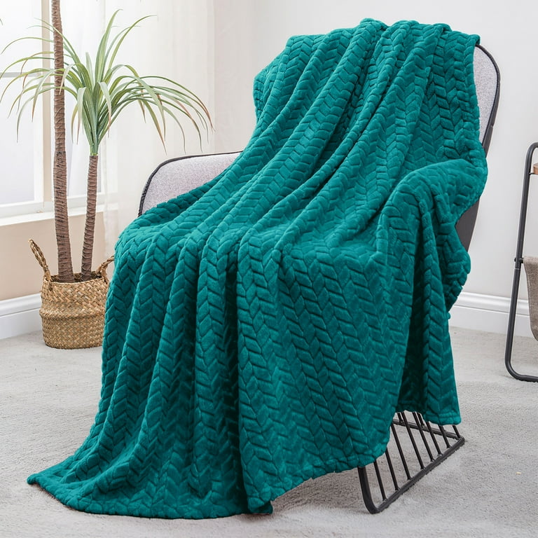 Exclusivo Mezcla Flannel Fleece Extra Large Soft Throw Blanket 50 X 70 inches for Sofa Cozy Teal Green Blanket Walmart