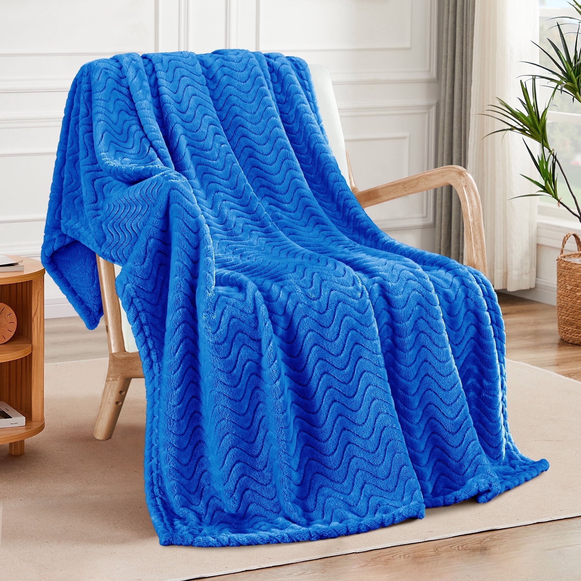 Cobalt Blue Throw Blanket