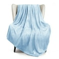 thumbnail image 1 of Exclusivo Mezcla Fleece Throw Blanket for Couch, Sofa, 300GSM Super Soft and Warm Blankets, Ice Blue Throw All Season Use, Cozy, Plush, Lightweight, 50x60 Inches, 1 of 8
