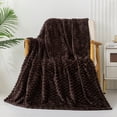 thumbnail image 1 of Exclusivo Mezcla Large Soft Fleece Throw Blanket, 50"x70" Stylish Jacquard Throw Blanket for Couch, Cozy, Warm, Lightweight Coffee Blanket, 1 of 9