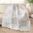 thumbnail image 1 of Exclusivo Mezcla Microfiber Boho Patchwork Pattern Quilted Throw Blanket for Bed/Couch/Sofa, Soft and Lightweight (50"x 60", Grey), 1 of 6