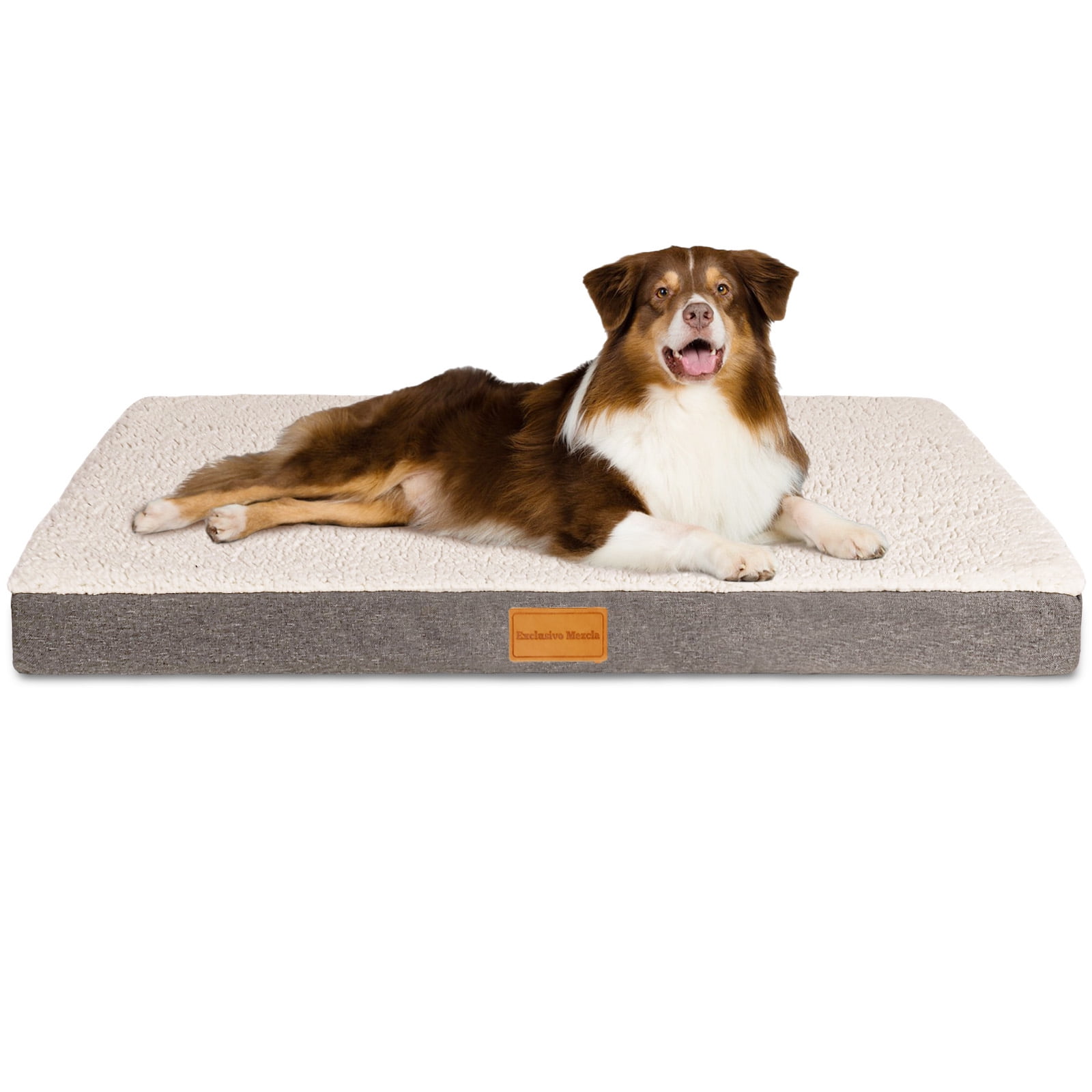 Exclusivo Mezcla Orthopedic Pet Bed for Medium Dogs 36''X24'', Egg