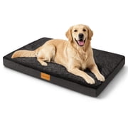 Exclusivo Mezcla Large Dog Bed with Removable and Washable Cover 42"x28", Orthopedic Pet Bed for Crates, Non-Slip Bottom and Waterproof Liner, Black deal from Walmart