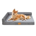 thumbnail image 1 of Exclusivo Mezcla Orthopedic Pet Bed for Medium Dogs 36"X24", L Shaped Waterproof Dog Beds with Removable Washable Cover, Gray, 1 of 7