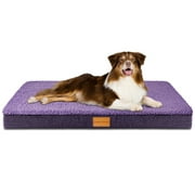 Exclusivo Mezcla Orthopedic Pet Bed for Small Dogs, 20"X15" Purple Dog Beds, Removable Washable Cover