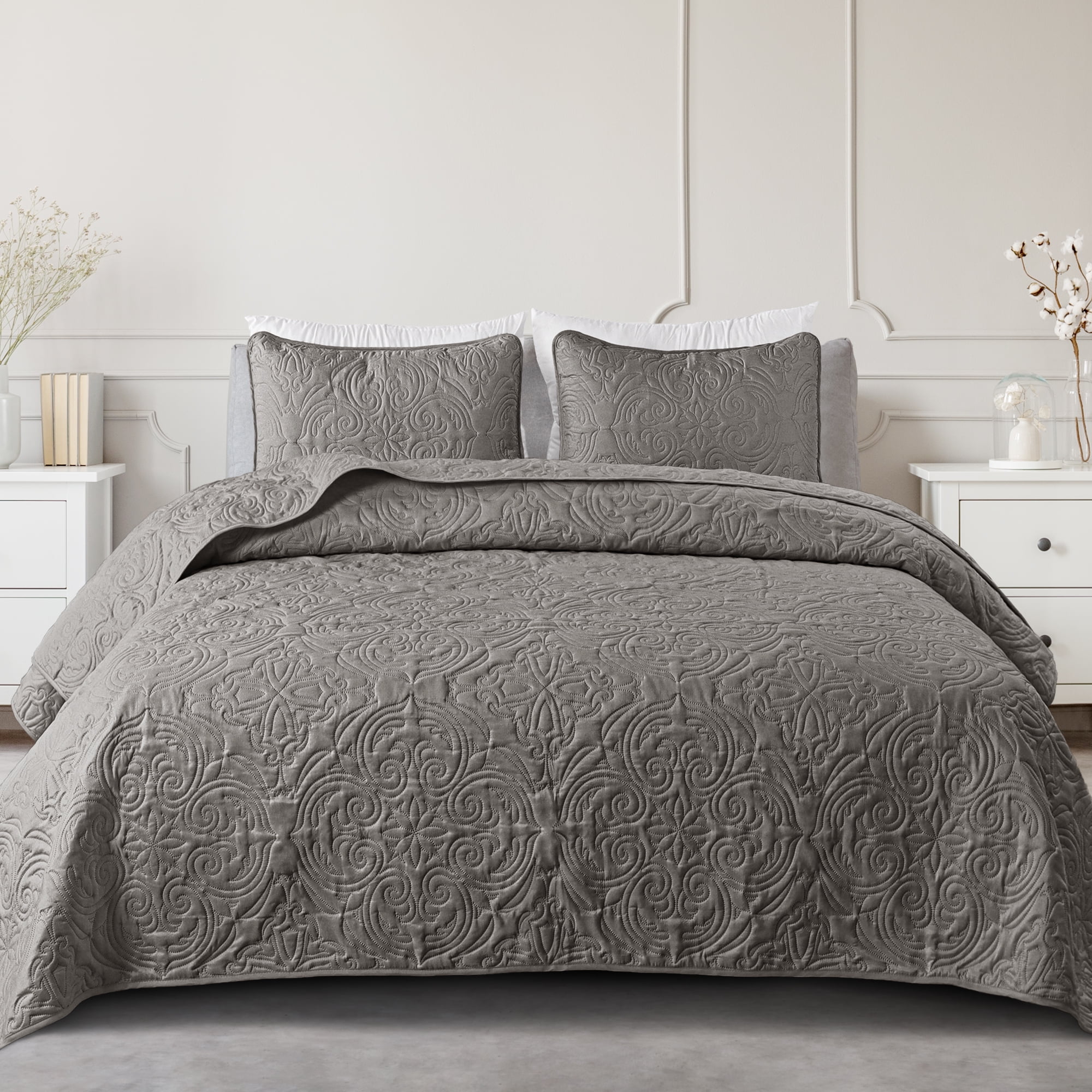 Exclusivo Mezcla Oversized King Quilt Bedding Set, Lightweight Vintage ...