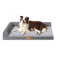 thumbnail image 1 of Exclusivo Mezcla L-Shaped Pet Couch Bed with Removable and Washable Cover 36"x24", Orthopedic Dog Bed for Medium Dogs with Non-Slip Bottom, Grey, 1 of 10