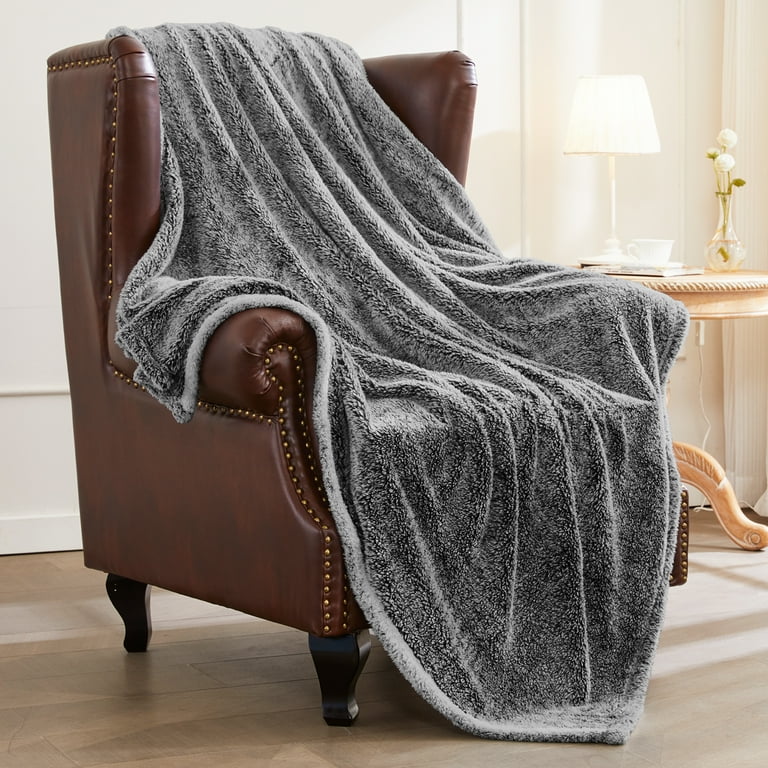 Exclusivo Mezcla Super Cozy Large Fleece Throw for Couch Sofa Bed 50x70 inches Mixed Black Soft Warm Lightweight Walmart