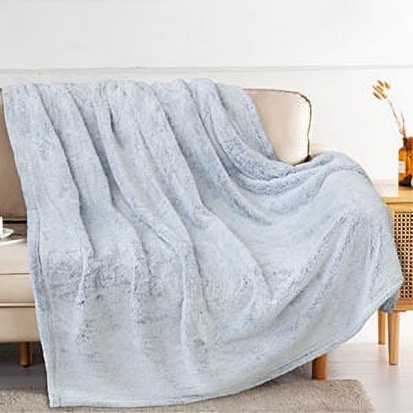 Exclusivo Mezcla Plush Extra Large Fleece Throw Blanket for Couch, Bed
