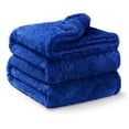 thumbnail image 1 of Exclusivo Mezcla Plush Fuzzy Fleece King Size Blanket, Super Soft Fluffy and Thick Blankets (Cobalt Blue, 90"x104"), 1 of 7