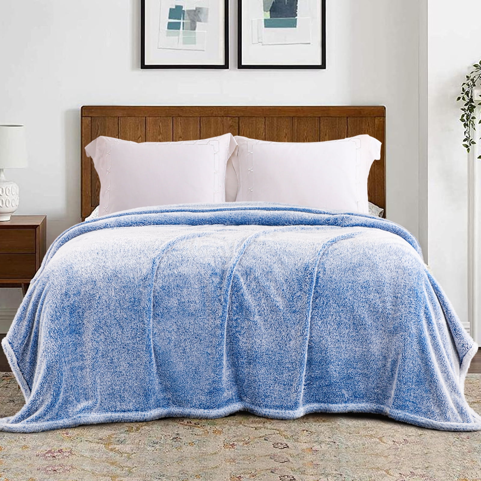 Exclusivo Mezcla King Size Plush Fuzzy Blanket, Bed/Couch/Travel ...