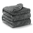 thumbnail image 1 of Exclusivo Mezcla Plush Fuzzy Fleece Queen Size Blanket, Super Soft Fluffy and Thick Blankets (Dark Grey, 90"x90"), 1 of 6