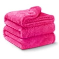 thumbnail image 1 of Exclusivo Mezcla Plush Fuzzy Fleece Queen Size Blanket, Super Soft Fluffy and Thick Blankets (Hot Pink, 90"x90"), 1 of 7