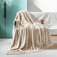 thumbnail image 1 of Exclusivo Mezcla Plush Fuzzy Large Fleece Throw Blanket (50" x 70", Camel)- Soft, Warm and Lightweight, 1 of 8