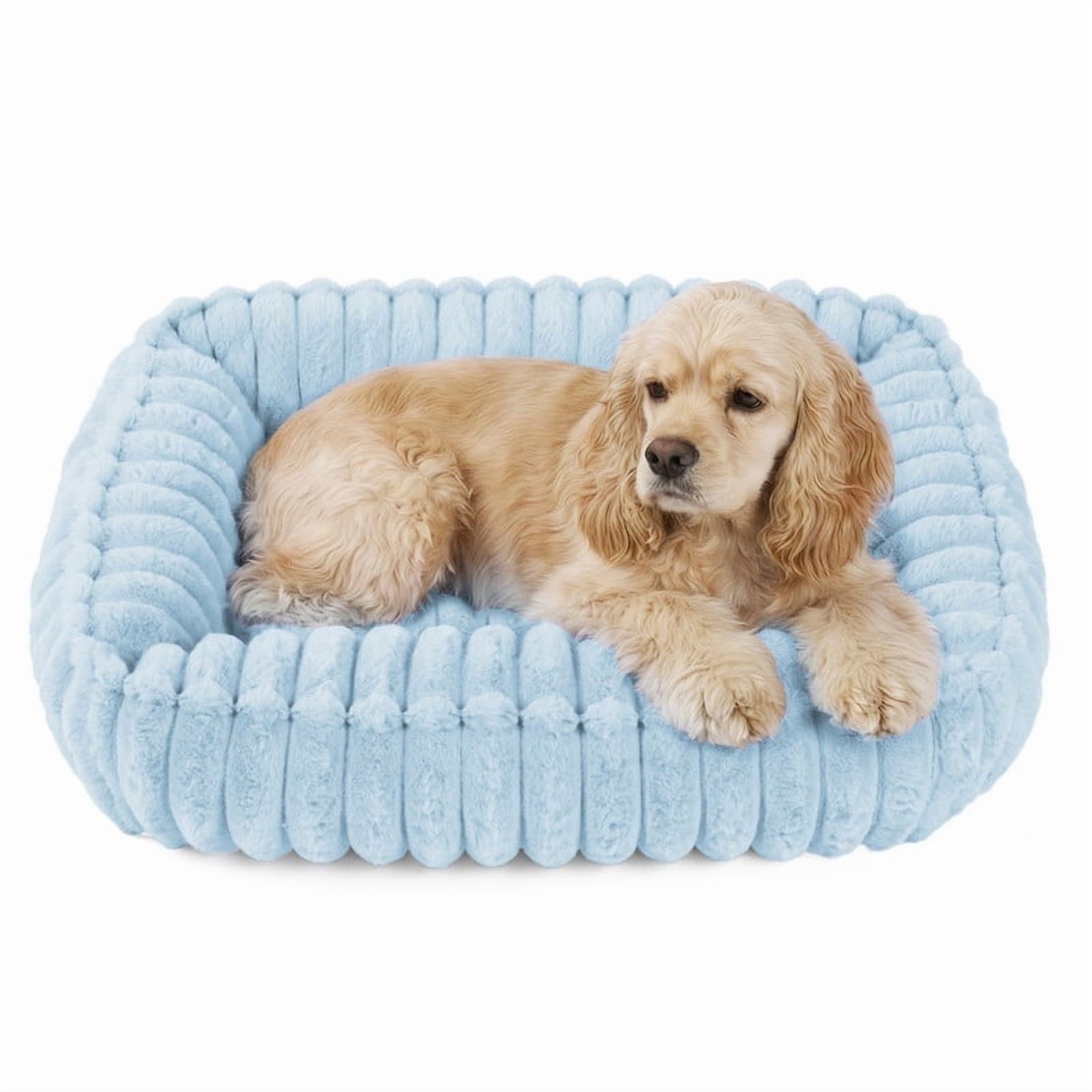 Exclusivo Mezcla Ribbed Plush Cuddler Dog Bed 32 24 Calming Pet Bed Exclusivo Mezcla Ribbed Plush Cuddler Dog Bed 32 24 Calming Pet Bed