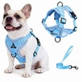 thumbnail image 1 of Exclusivo Mezcla Pet Harness and Leash Set, Adjustable Reflective Walking Dog Harness for Small Dogs, No Pull Soft Mesh Puppy Harness, Blue, L, 1 of 7