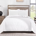 thumbnail image 1 of Exclusivo Mezcla King Size Quilt Set, 3-Piece Lightweight King Quilts Soft Bedspreads Bed Coverlets, White, 104"x96", 1 of 9