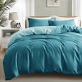 thumbnail image 1 of Exclusivo Mezcla Twin Bedding Duvet Cover Set, 2 Pieces Lightweight Comforter Cover with Pillow Sham (Light Green and Teal), 1 of 8