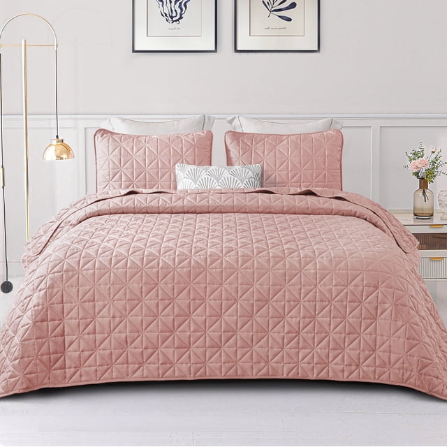 Pattern Pinl Pink Twin Quilt Set - Bedding options for home goods stores - Walmart ...