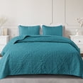 thumbnail image 1 of Exclusivo Mezcla Twin Quilt Bedding Set, Lightweight Vintage Twin XL Size Quilts with Pillow Sham, Soft Bedspreads Coverlets for All Seasons (88"x68", Teal), 1 of 8