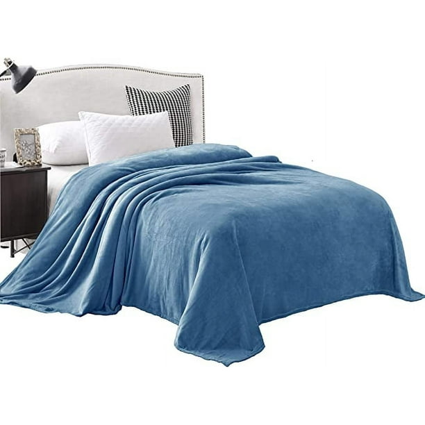 Exclusivo Mezcla Twin Size Flannel Fleece Velvet Plush Bed Blanket as