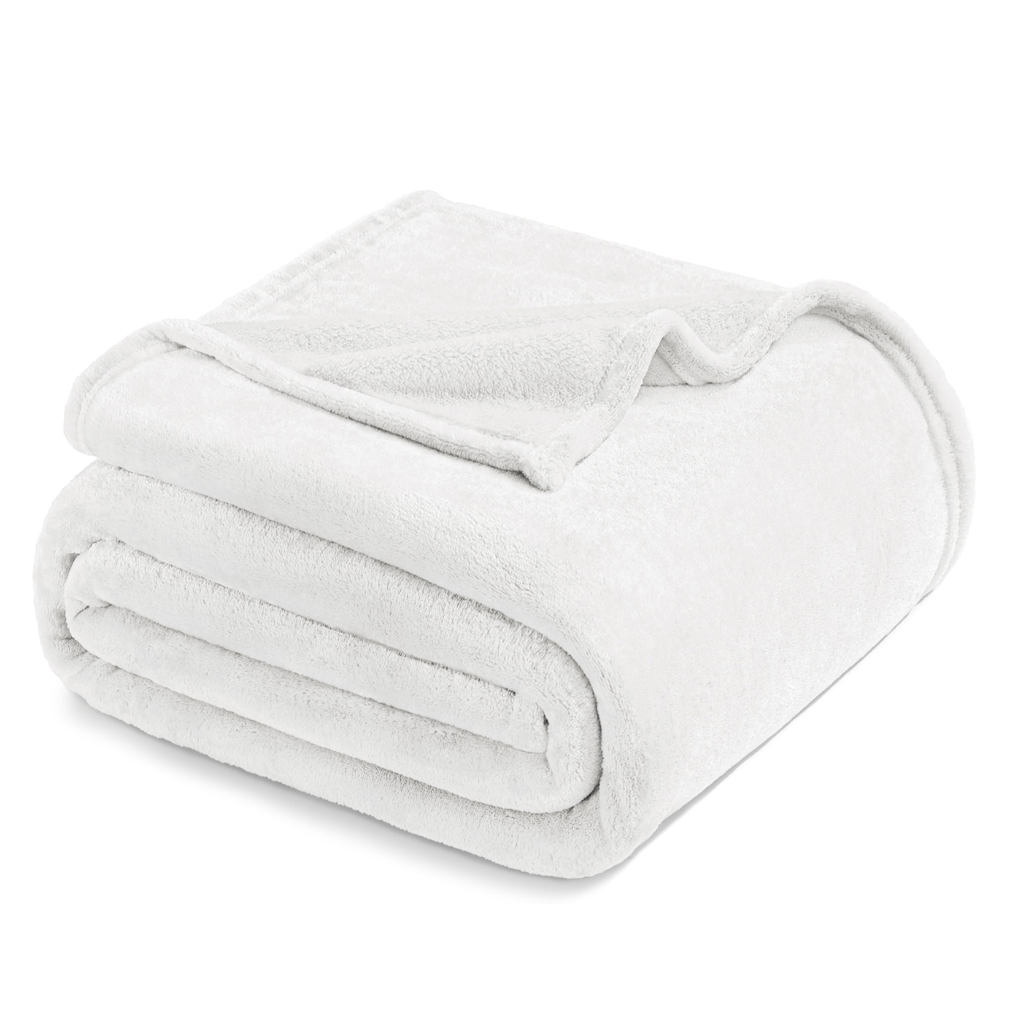 White Twin Microplush Fleece Blanket for Cozy Comfort