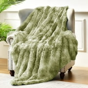Exclusivo Mezcla Ultra Soft Throw Blanket, Large Flannel Fleece Blanket for Couch/Bed/Sofa (Olive Green , 50 x 60 Inches) - Cozy, Warm and Lightweight