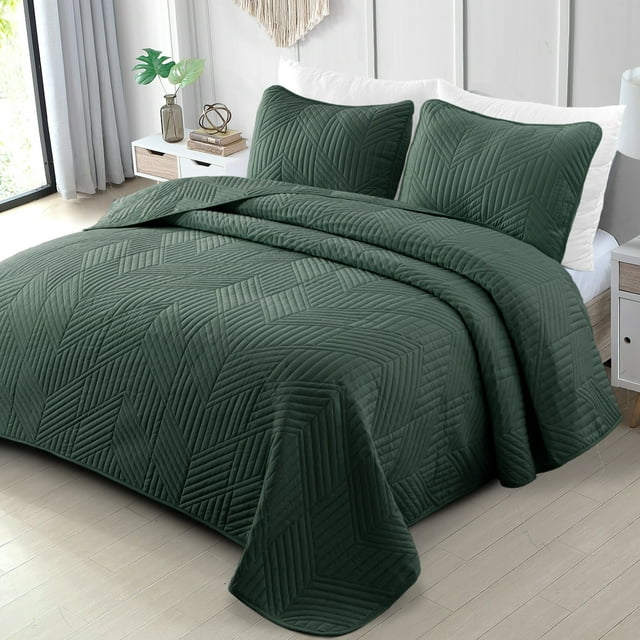 Exclusivo Mezcla Ultrasonic Full Queen Quilt Bedding Set, Lightweight