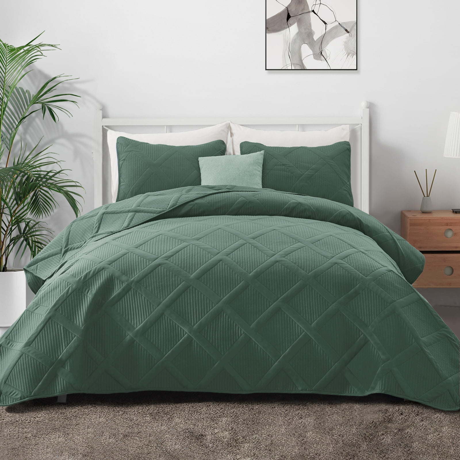 Exclusivo Mezcla King Quilt Set, 3Piece Bedspreads, Summer Fillings