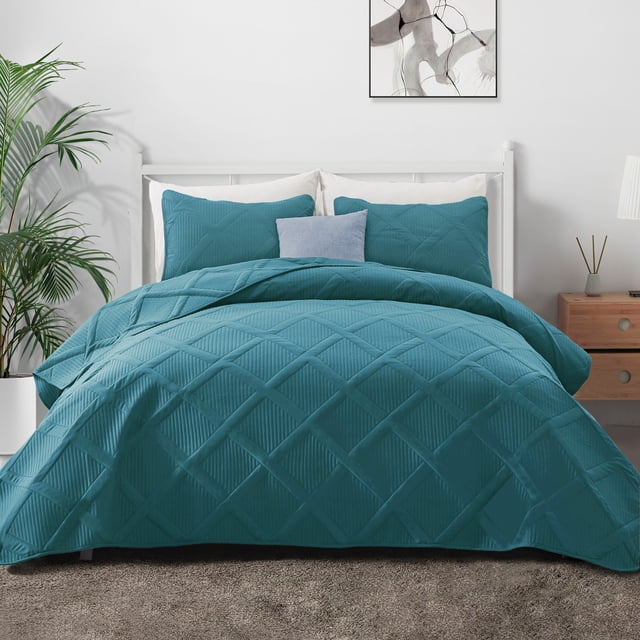 Brown Quilts Summer Lightweight Bedspreads King Queen Floral Embroidery Coverlet Set  (8BM)(1U63)