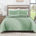 thumbnail image 1 of Exclusivo Mezcla King Size Quilt Set, 3-Piece Lightweight King Quilts Soft Bedspreads Bed Coverlets, Mint Green, 104"x96", 1 of 9