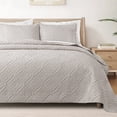 thumbnail image 1 of Exclusivo Mezcla Twin Quilt Bedding Set, Lightweight Soft Bedspreads Coverlets with 1 Pillow Sham, Modern Light Grey Quilts Twin XL Size for All Seasons, 1 of 7