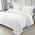 Exclusivo Mezcla Ultrasonic Twin Quilt Bedding Set, Lightweight White