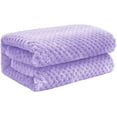 thumbnail image 1 of Exclusivo Mezcla Waffle Textured Fleece Blanket, Super Soft and Warm Throw Blanket for Couch, Sofa and Bed (Lilac Purple, 40"x50")-Cozy, Fuzzy and Lightweight, 1 of 8