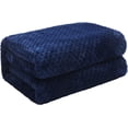 thumbnail image 1 of Exclusivo Mezcla Waffle Textured Fleece Blanket, Super Soft and Warm Throw Blanket for Couch, Sofa and Bed (Navy Blue, 40"x50")-Cozy, Fuzzy and Lightweight, 1 of 8