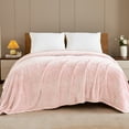 thumbnail image 1 of Exclusivo Mezcla Waffle Textured Soft Fleece Blanket, King Size Bed Blanket, Cozy Warm and Lightweight (Mixed Pink, 90"x104"), 1 of 7