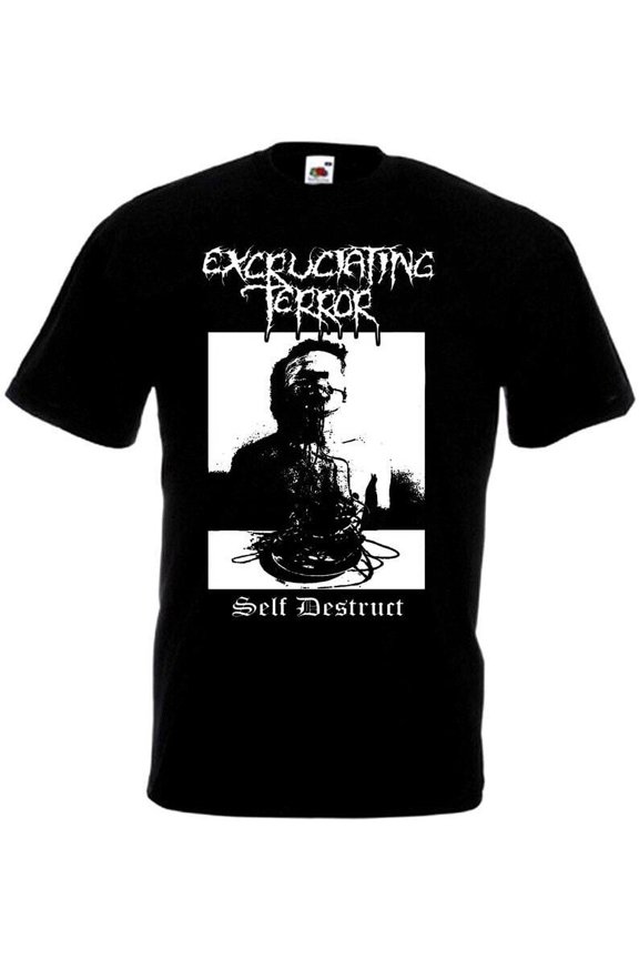 Excruciating Terror v12 Self Destruct shirt hardcore punk black all sizes S-5XL