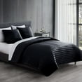 thumbnail image 1 of Excursion Channel Quilted 3 pc F/Q Blush Riverbrook Home Excursion Channel Quilted Microfiber Comforter Set Black - Twin, 1 of 5