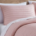 thumbnail image 1 of Excursion Channel Quilted 3 pc F/Q Blush Riverbrook Home Excursion Channel Quilted Microfiber Comforter Set Blush - Full, 1 of 5