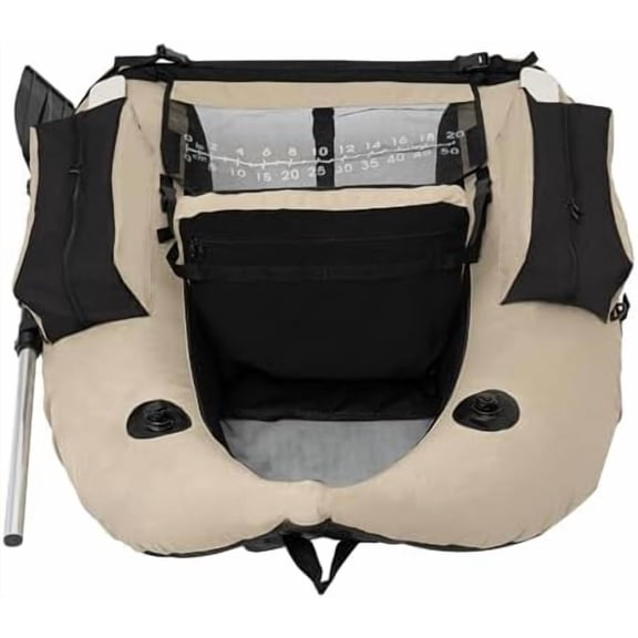 Excursion Inflatable Boat,Oxford Cloth Outdoor Fishing Boat with Adjustable Backrest (90-180),286.6Lbs Load Capacity Inflatable Fishing Boats,Includes Storage Pockets and Hand Air Pump