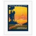 thumbnail image 1 of Excursions to Mont St. Michel France - French State Railways - Vintage Travel Poster by Léon Constant-Duval c.1930s - Fine Art Rolled Canvas Print 11in x 14in, 1 of 4